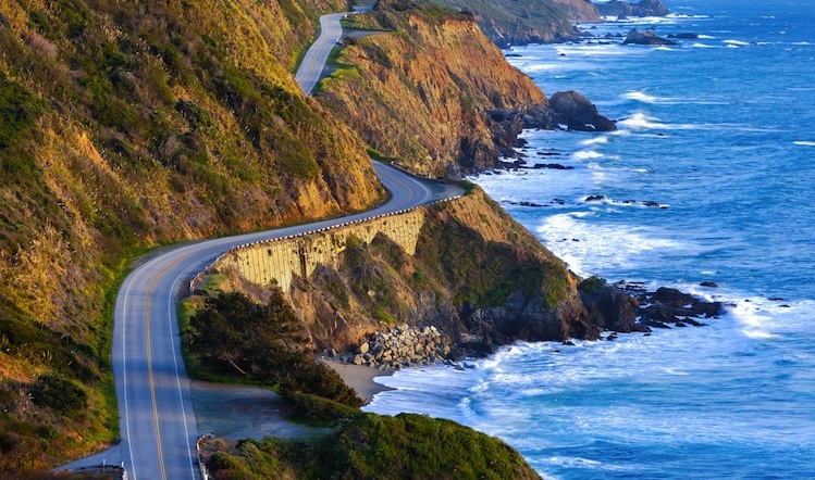 Estradas da Califórnia para carro